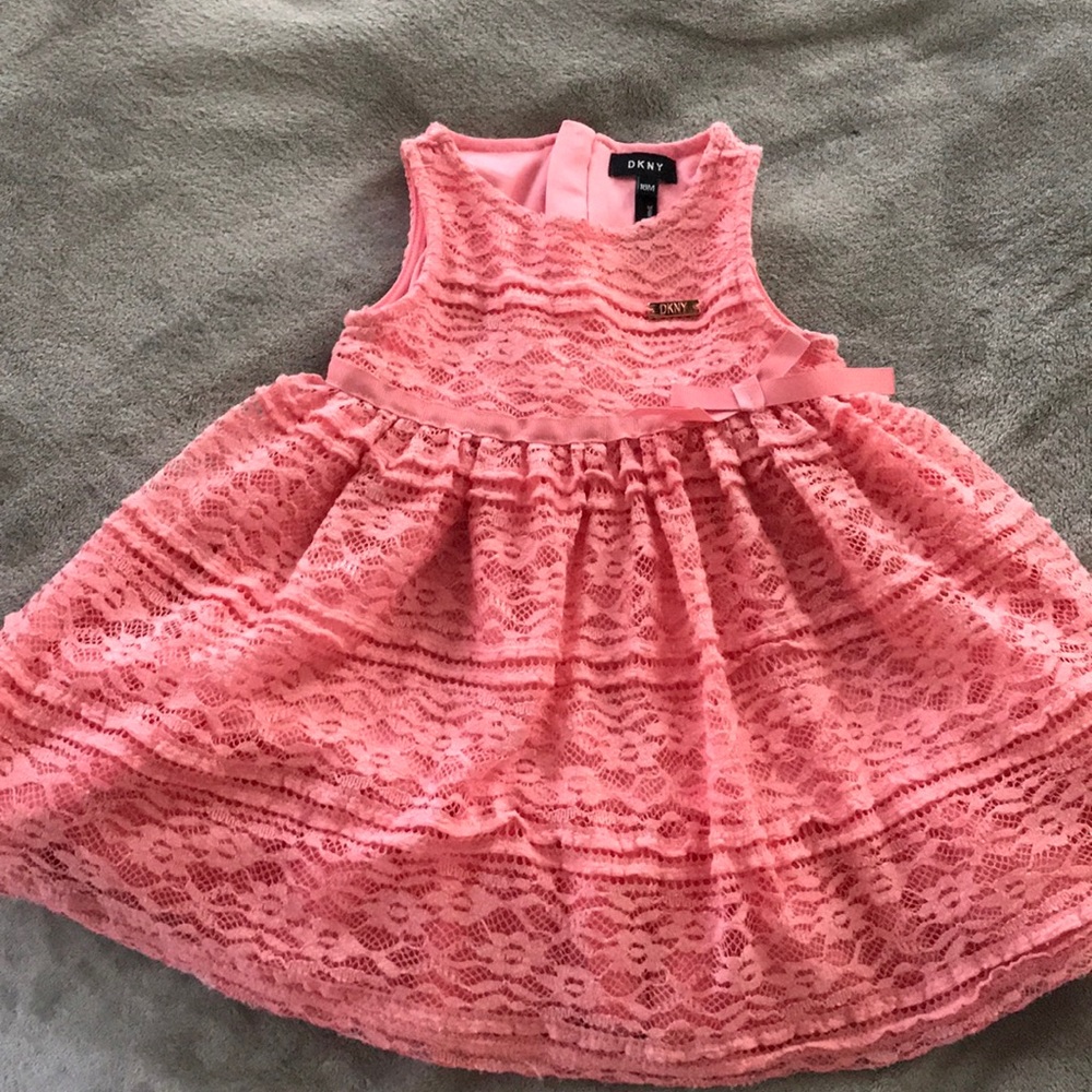 DKNY Peach lace dress